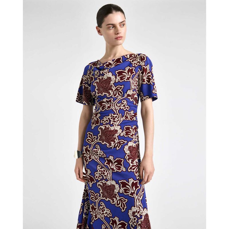 Cue Oasis Serenade Draped Neck Midi Dress image number 3